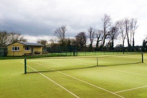 The tennis courts and club house at Pocklington Tennis Club