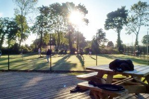 A game of tennis in the evening sun at Pocklington Tennis Club