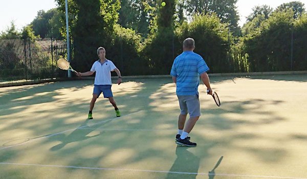 Jim Holding and Mark Smith in league action