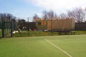 Construction work at Pocklington Tennis Club