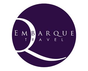 The logo for Embarque Travel, sponsors of Pocklington Tennis Club