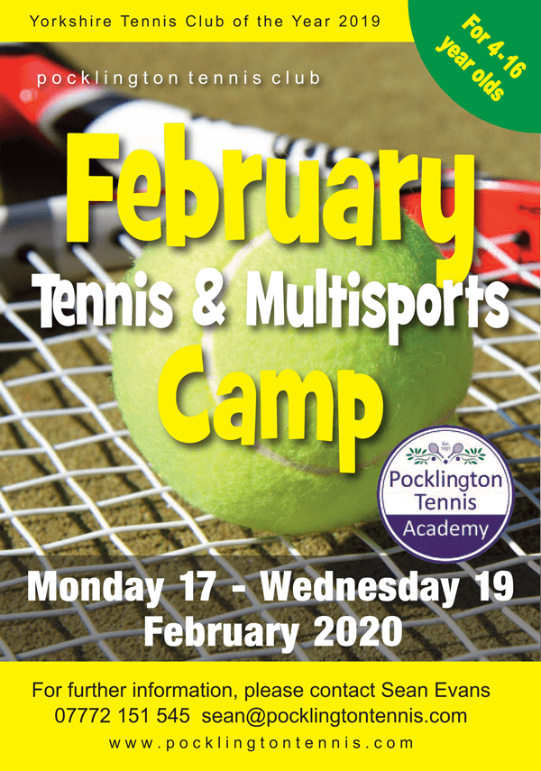 February 2020 tennis camp