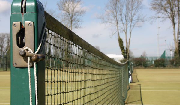 A net at Pocklington Tennis Club, East Yorkshire