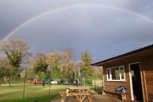 A rainbow over Pocklington Tennis Club